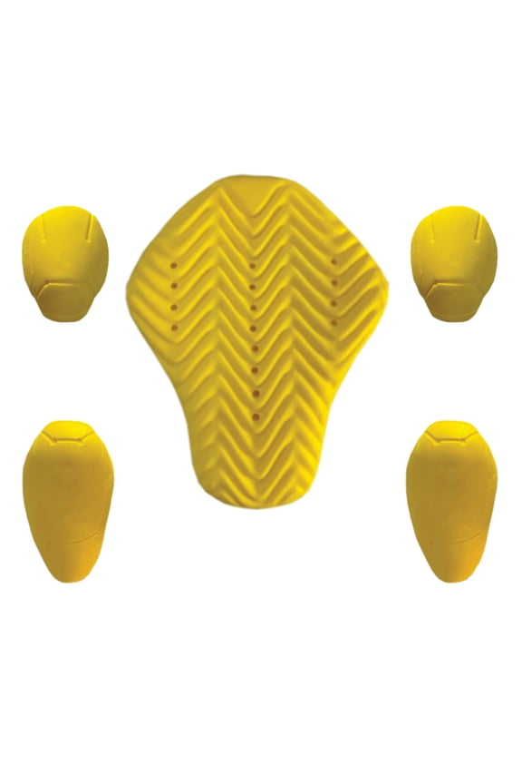 CE-2 Armour Set for Motorcycle Jacket Men - Level-2 Elbows, Shoulders & Back Protection Pads - Enhance Motorcycle Gear with CE Certified Safety for Jackets or Shirts - Yellow