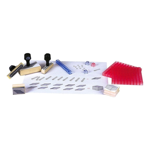 CE-802 - Base 10 Block Stamps, Set of 4 by Center Enterprises Inc.