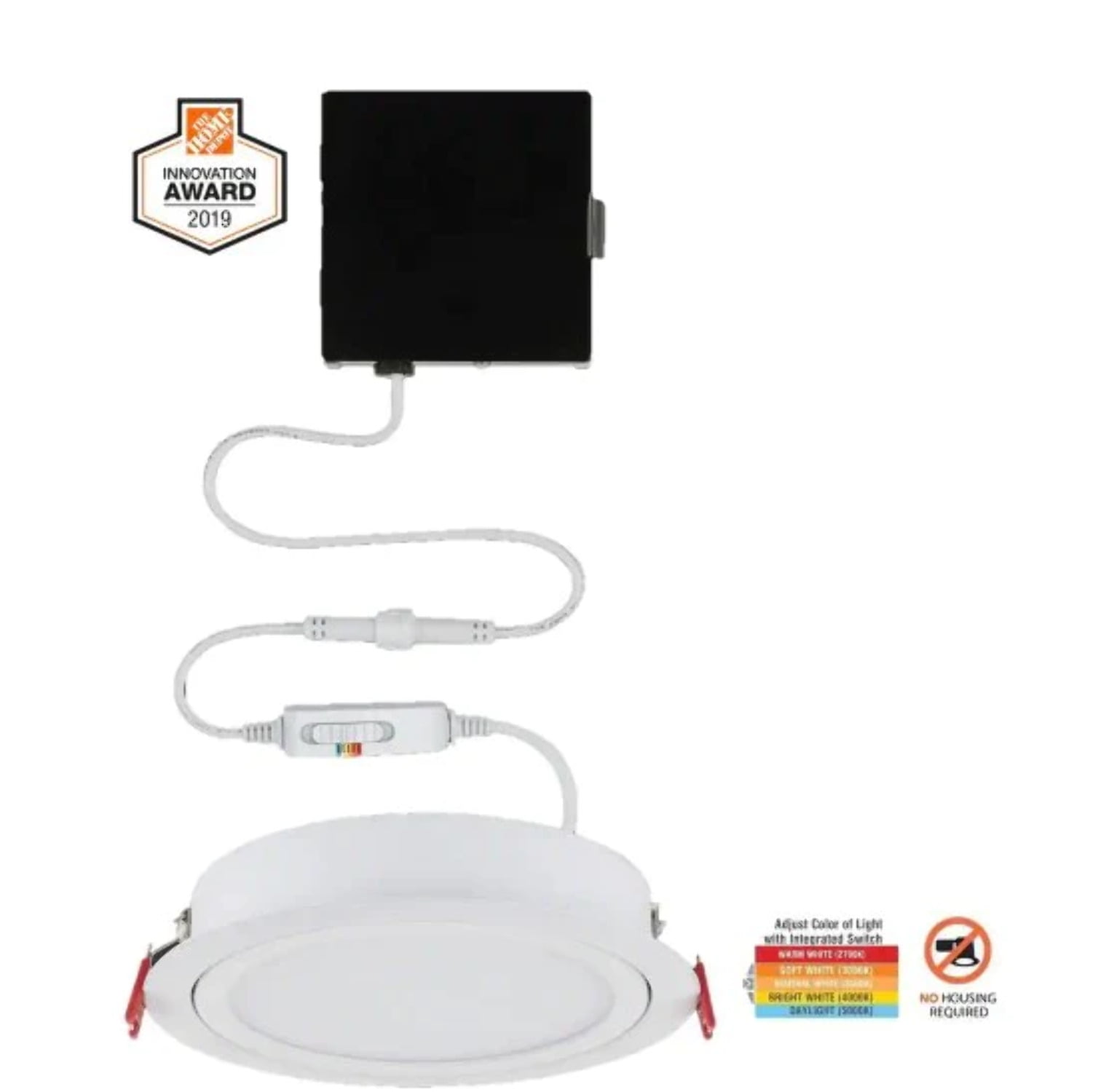 White 6-Inch Dimmable LED Recessed Lighting Kit
