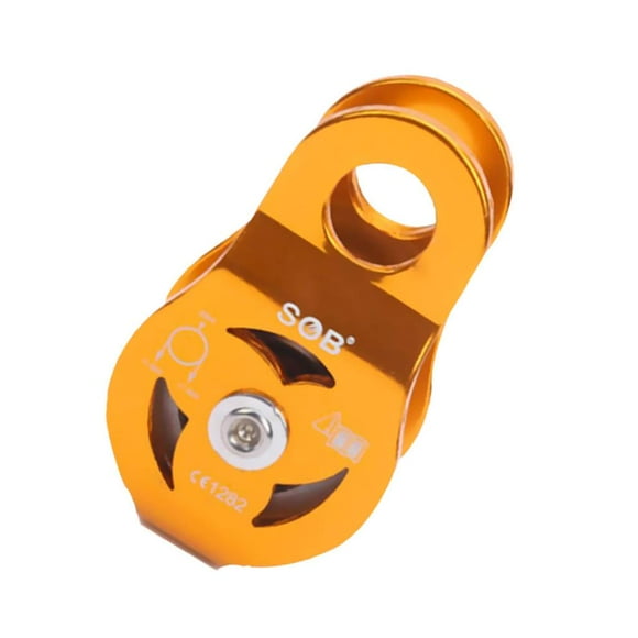 CE Certified 2 Micro Pulley Fixed Side Trolley for Climbing, Lifting, Hitch Tending, Mountaineering, Downhill, Safety Rappel Device