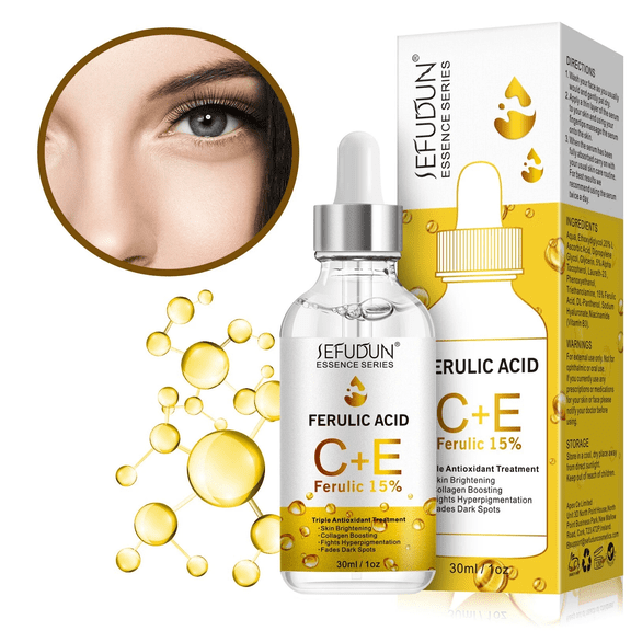 CE Ferulic Vitamin C Facial Serum, 15% L-Ascorbic Acid with Ferulic Acid, Vitamin E and Hyaluronic Acid, 30 mL