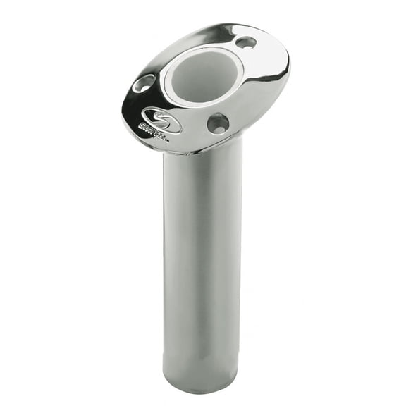 CE SMITH FLUSH MT ROD HOLDER SILVER 316 STAINLESS 9" DEPTH