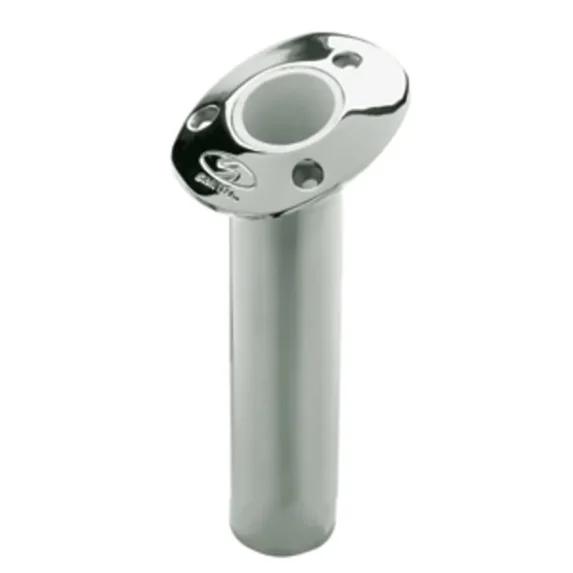 CE SMITH FLUSH MT ROD HOLDER SILVER 316 STAINLESS 9" DEPTH