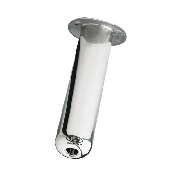 CE SMITH FLUSH MT ROD HOLDER SILVER STAINLESS 10.5" 30 DEG
