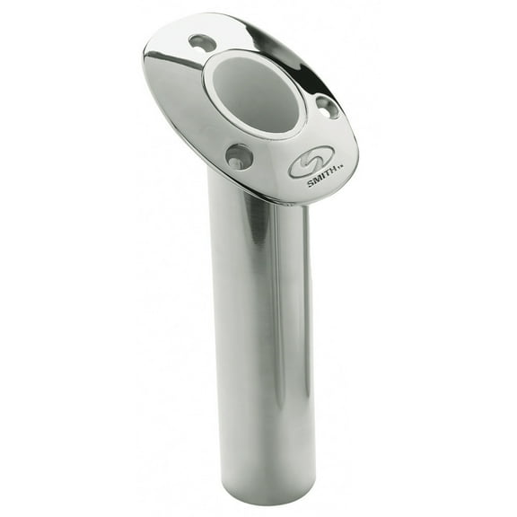 CE SMITH FLUSH MT ROD HOLDER SILVER STAINLESS 9" DEP 30 DEG