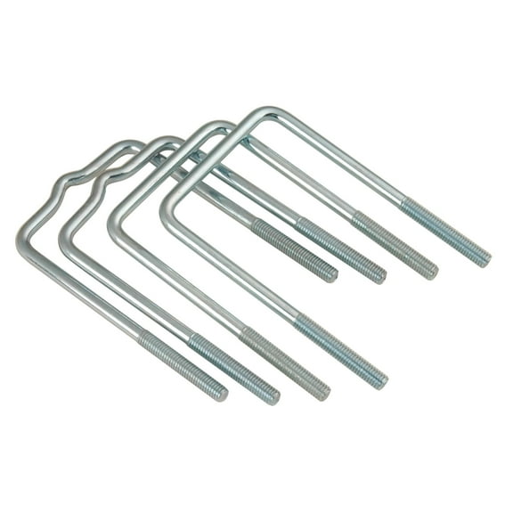 CE Smith - 11416 Straight (2) & Formed (2) Square U-Bolt Kit - 3/8" x 3-1/2" x 6"