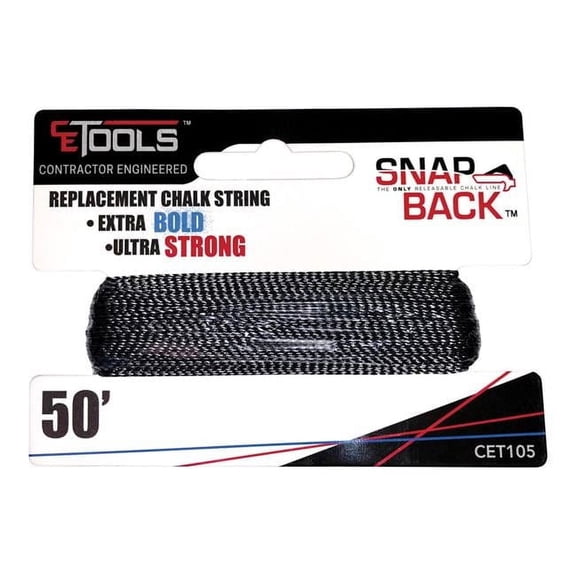CE Tools SnapBack Braided Replacement Chalk String 50 ft.