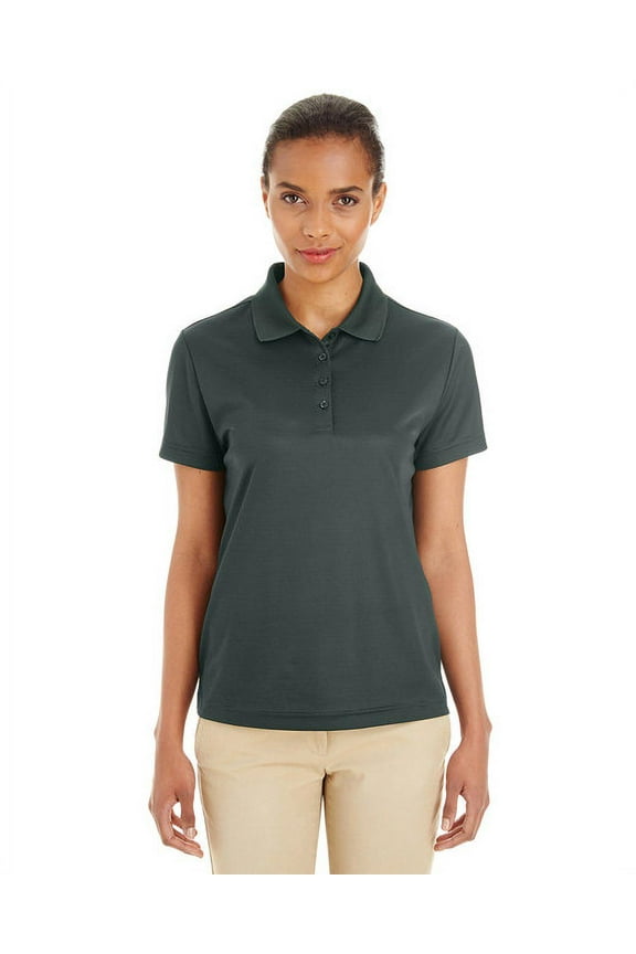 CE102W CORE 365 Ladies' Express Microstripe Piqué Polo Forest/Carbon L