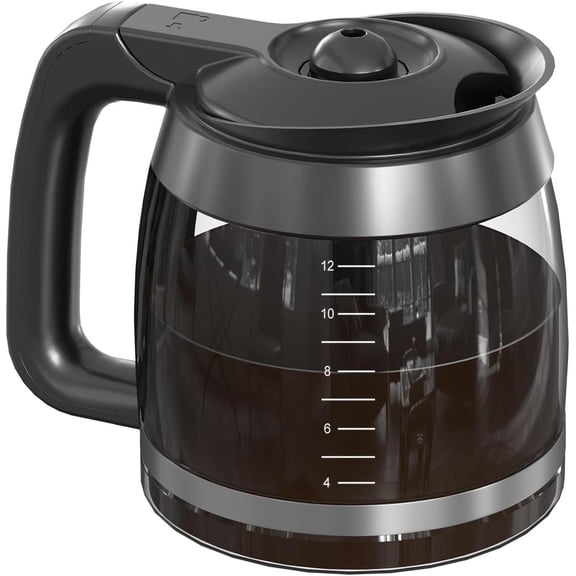 CE251 12-Cup Glass Carafe Pot Replacement Compatible with Ninja Coffee Brewer Maker Fit Models CE201 CE201C CE200 CE200C Model# XGLSLID200 1 Pack