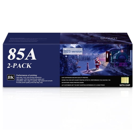 CE285A 85A Toner Cartridge Compatible for Pro P1102 M1132 P1109w P1102w M1212nf M1213nf M1219nf MFP Printer (Black, 2-Pack)
