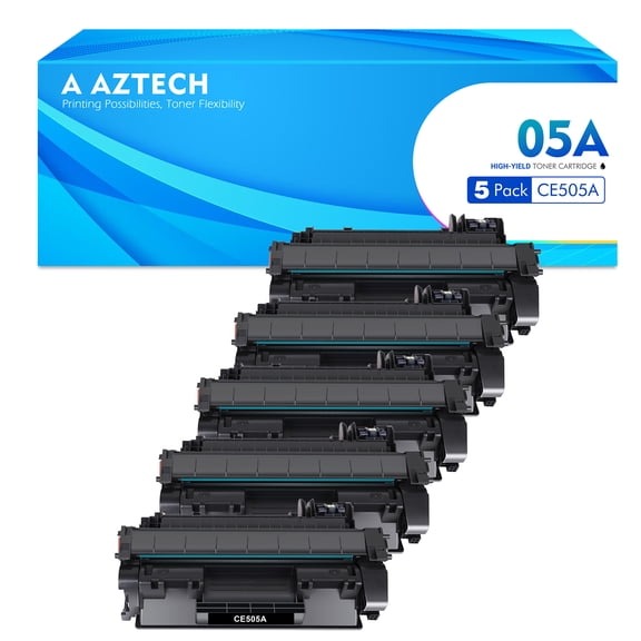 CE505A Toner Cartridge Compatible for HP 05A Toner Cartridge Black for HP CE505A 505A CE505X CE505XD P2035 for HP Laserjet 2035N P2055DN 2055DN P2030 P2050 P2055X P2055D Printer Ink (5-Pack | CE505D)