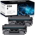 thumbnail image 1 of CE505A Toner 05A Toner Cartridge Black for CE505A 505A CE505X CE505XD P2035 for Laserjet 2035N P2055DN 2055DN P2030 P2050 P2055X P2055D Printer Ink (2-Pack | CE505D), 1 of 6