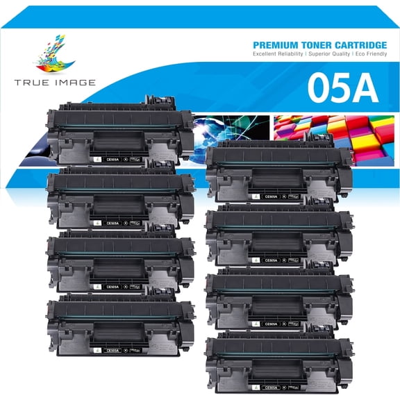 CE505D Compatible for HP 05A CE505A Black Toner Cartridge P2035 505A 05X CE505X CE505XD LaserJet P2030 P2035N 2035N 2055DN P2050 P2055D P2055DN P2055X Print Ink (8 Pack)