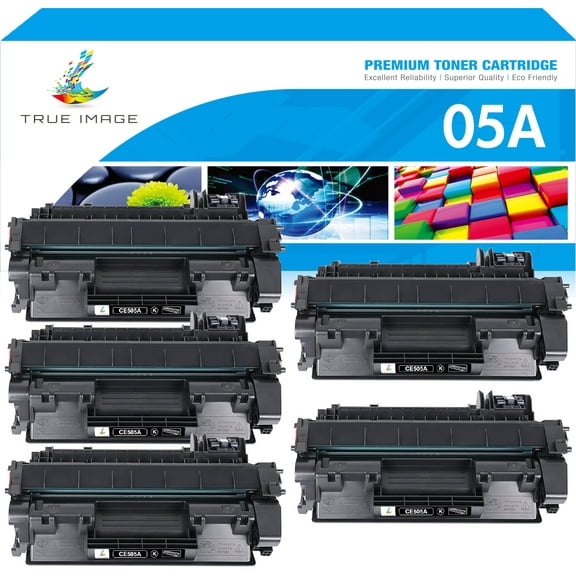 CE505D Compatible for HP 05A CE505A Black Toner Cartridge P2035 505A 05X CE505X CE505XD LaserJet P2030 P2035N 2035N 2055DN P2050 P2055D P2055DN P2055X Print Ink (5 Pack)