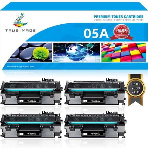 CE505D Compatible for HP 05A CE505A Black Toner Cartridge P2035 505A 05X CE505X CE505XD LaserJet P2030 P2035N 2035N 2055DN P2050 P2055D P2055DN P2055X Print Ink (4 Pack)