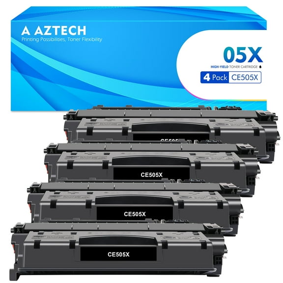 CE505X 05X Toner Cartridge Compatible Replacement for HP CE505X 05X Toner Cartridge for HP P2055 P2055DN P2055D P2055X P2050 High Yield Printer Black 4 Pack