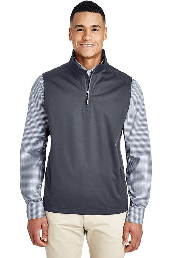 Ash City - Core 365 Men's Techno Lite Three-Layer Knit Tech-Shell Quarter-Zip Vest - CE709