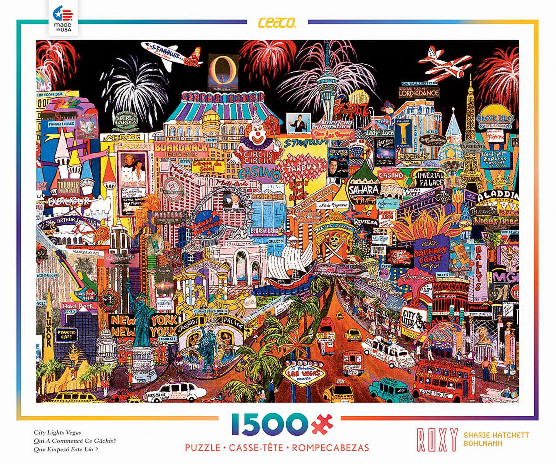 CEACO PUZZLES 1500Piece ASSORTMENT VEGAS CITY LIGHTS PUZZLE