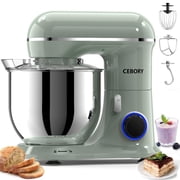 CEBORY 3-IN-1 Stand Mixer, 6.5 QT Tilt-Head 10-Speed Food Mixer, Kitchen Electric Mixer with Dough Hook, Beater, Whisk, Bowl for Most Home Cooks