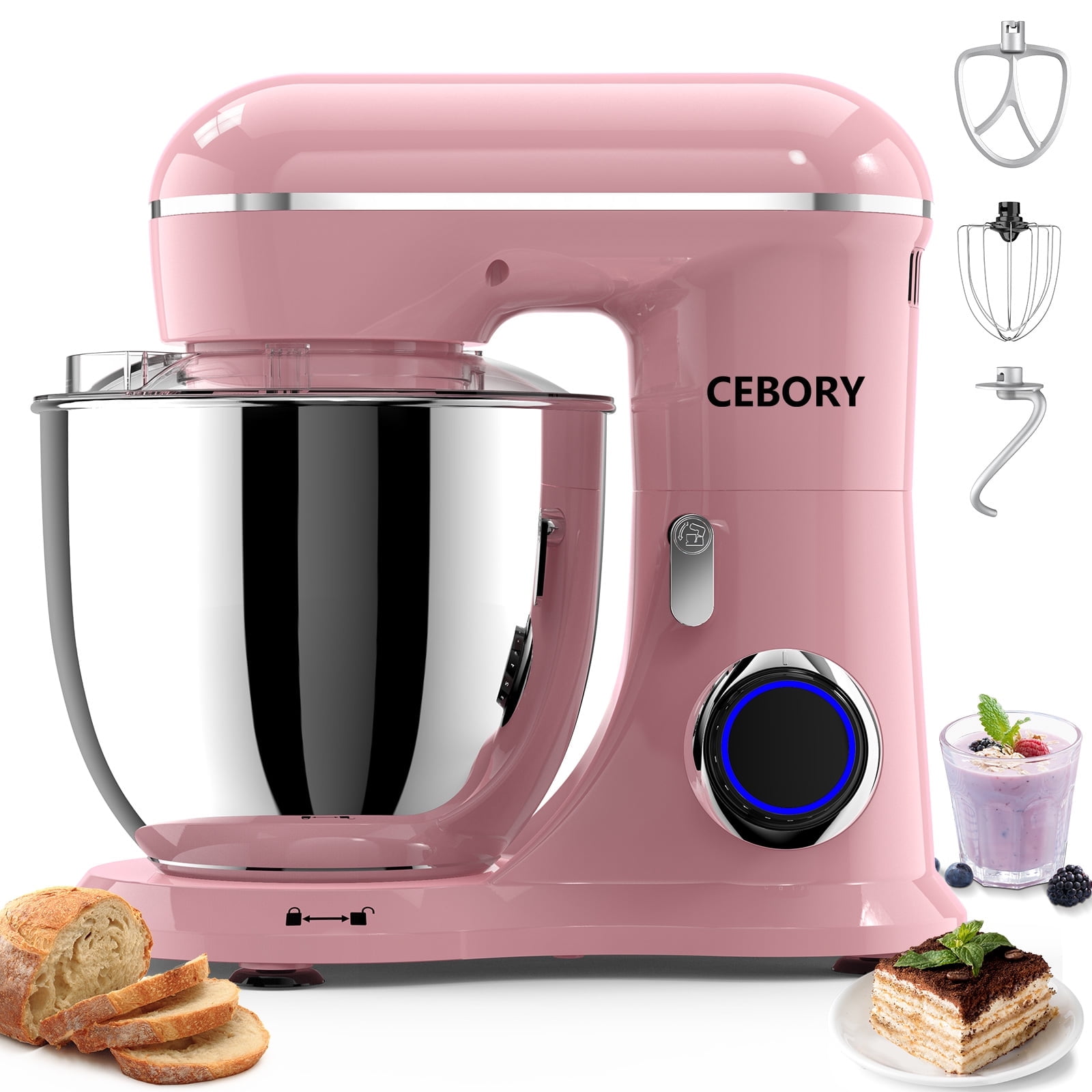 CEBORY 3-IN-1 Stand Mixer, 6.5 QT Tilt-Head 10-Speed Food CEBORY 3-IN-1 Stand Mixer, 6.5 QT Tilt-Head 10-Speed Food