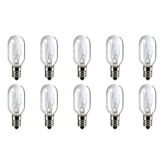 CEC Industries #20T-7 C 130V Bulbs, 130 V, 20 W, E12 Base, T-7 shape (Box of 10)