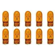 CEC Industries #2827 Amber Bulbs, 12 V, 5 W, W2.1x9.5d Base, T-3.25 shape Box of 10