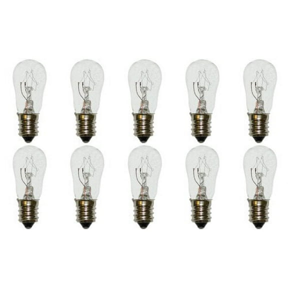 CEC Industries #3S-6/5 120V Bulbs, 120 V, 3 W, E12 Base, S-6 shape (Box of 10)