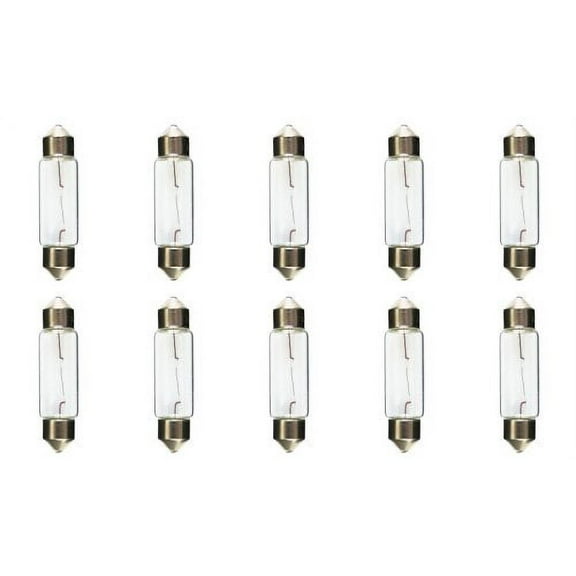 CEC Industries #6411 Bulbs, 12 V, 10 W, SV8.5-8 Base, T-3.25 shape (Box of 10)