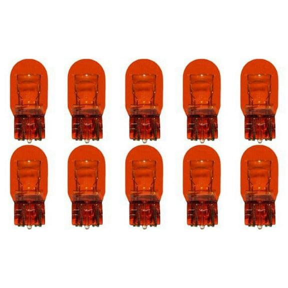 CEC Industries #7444NA (Amber) Bulbs, 12.8/14 V, 28/8 W, W3x16q Base, T-6.5 shape (Box of 10)