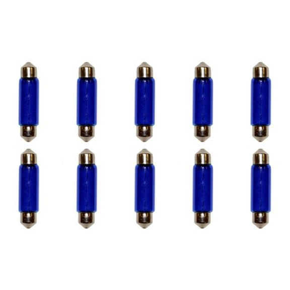 CEC Industries E211-2B (Blue) Bulbs, 12.8 V, 12.416 W, EC11-5 Base, T-3 shape (Box of 10)