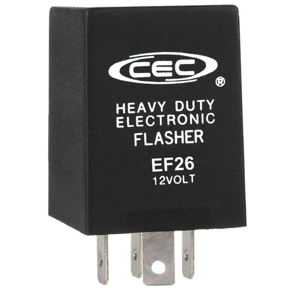 CEC Industries EF26 Electronic Turn Signal / Hazard Flasher, 4-Prong, 12 Volt