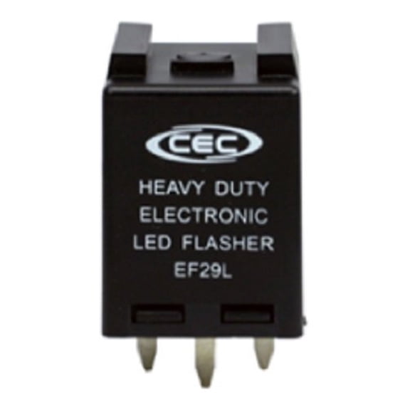 CEC Industries EF29L Electronic Turn Signal Flasher Relay, LED Compatible, 4 Prongs, 12 Volts