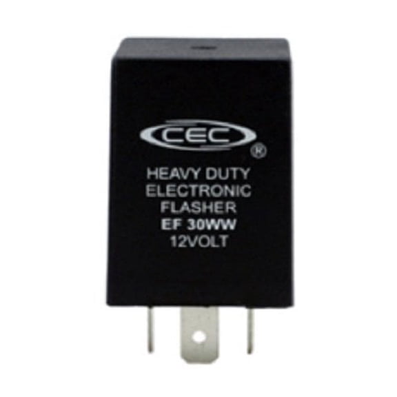 CEC Industries EF30WW Electronic Wig-Wag Alternating Flasher Relay, 3 Prongs, 12 Volts