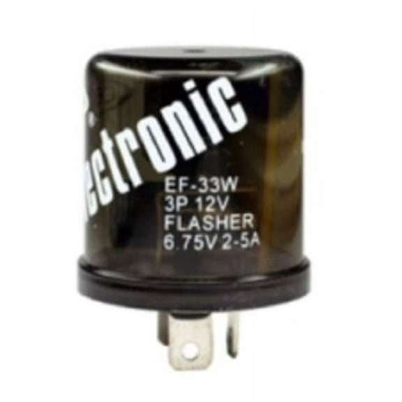 CEC Industries EF33W Electronic Turn Signal Flasher Relay, 3 Prongs, 12 Volts