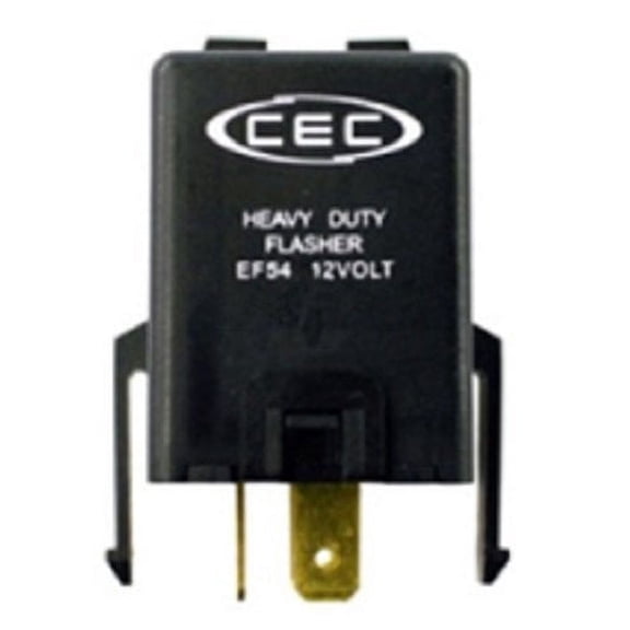 CEC Industries EF54 Electronic Turn Signal Flasher Relay, 3 Prongs, 12 Volts