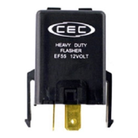 CEC Industries EF55 Electronic Turn Signal Flasher Relay, 3 Prongs, 12 Volts