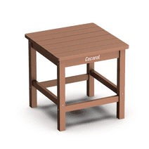 CECAROL 19.6 inch Oversized Outdoor Side Table Square, All-Weather Material