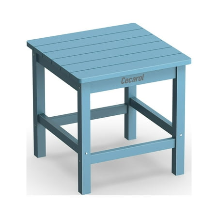 CECAROLl 19.6 inch Oversized Outdoor Side Table Square, All-Weather Material