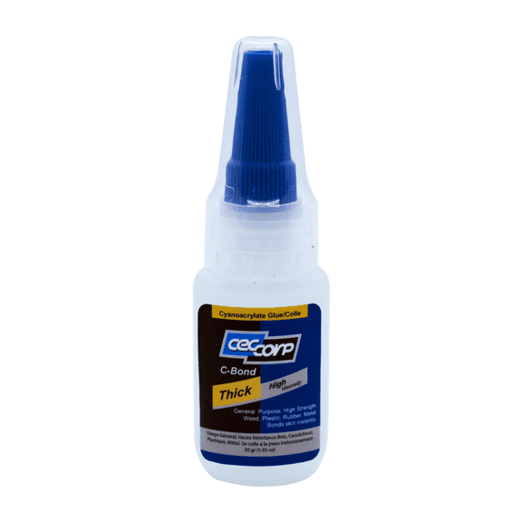 CECCORP C-Bond Thick High Viscosity Cyanoacrylate Glue, Clear, 30 g