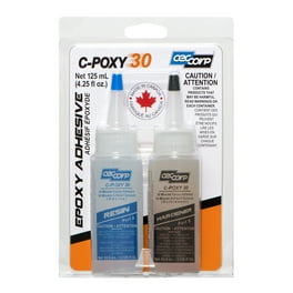 GLUE MASTERS 2 Part Epoxy, 5 Minute Set, .81 Ounce Syringe, Clear (Pack of  2)