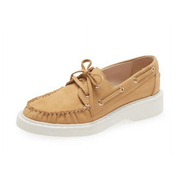 CECELIA NEW YORK Reedy Boat Shoe Loafer Burt Sugar Suede Lace Up Dress Loafers (Burt Sugar, 11)