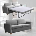 thumbnail image 1 of CECER 2-in-1 Pull Out Sofa Bed, Velvet Loveseat Sleeper Sofa Bed with Folding Mattress, Pull Out Couch Bed for Living Room, Queen Size Sleeper Sofa for Apartment/Small Spaces- Grey, 1 of 6