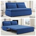 thumbnail image 1 of CECER 3 in 1 Convertible Sleeper Sofa Bed, Queen Size Pull Out Couch for Living Room - Blue, 1 of 10