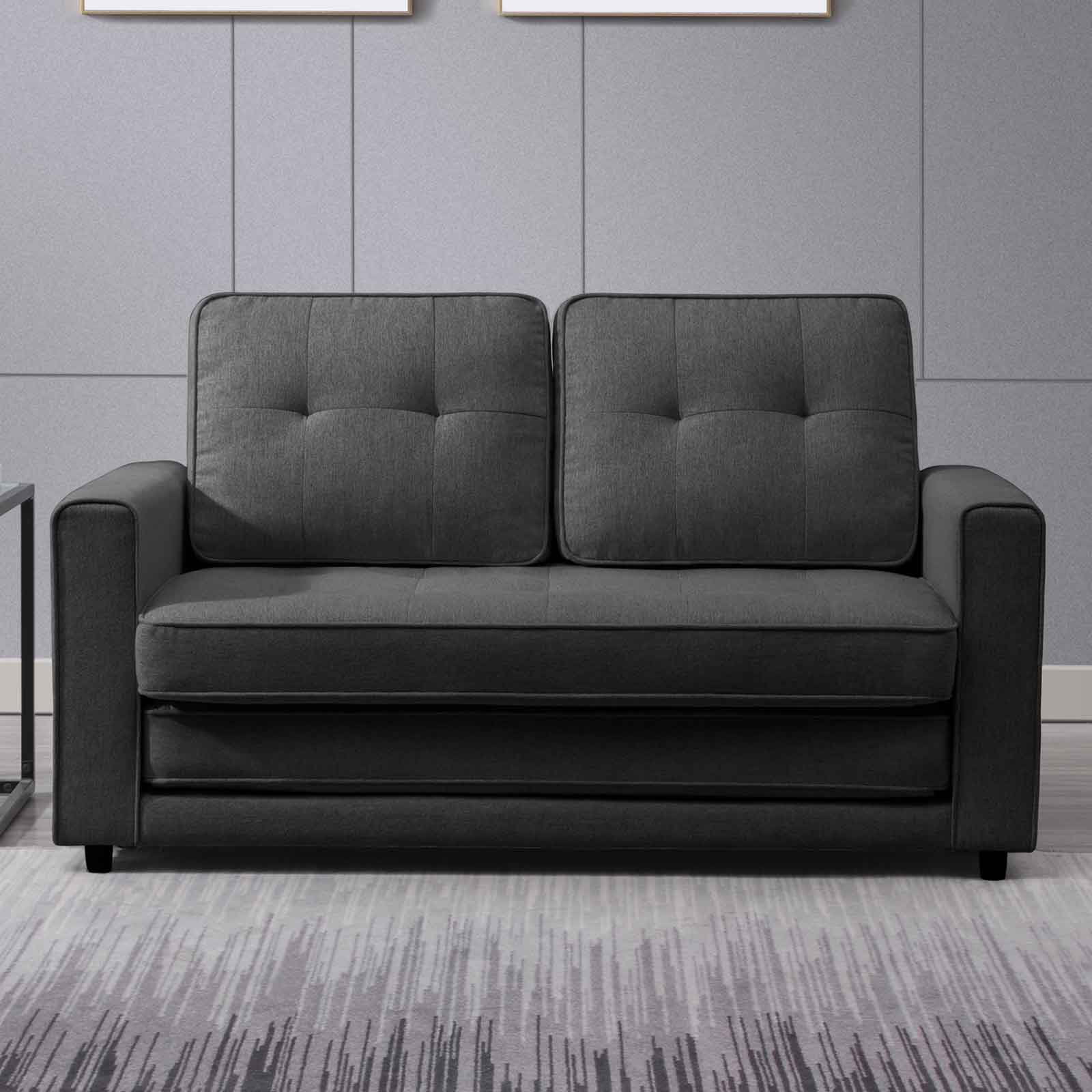 CECER Convertible Futon Sofa Bed, Upholstered Loveseat Sofa Couch