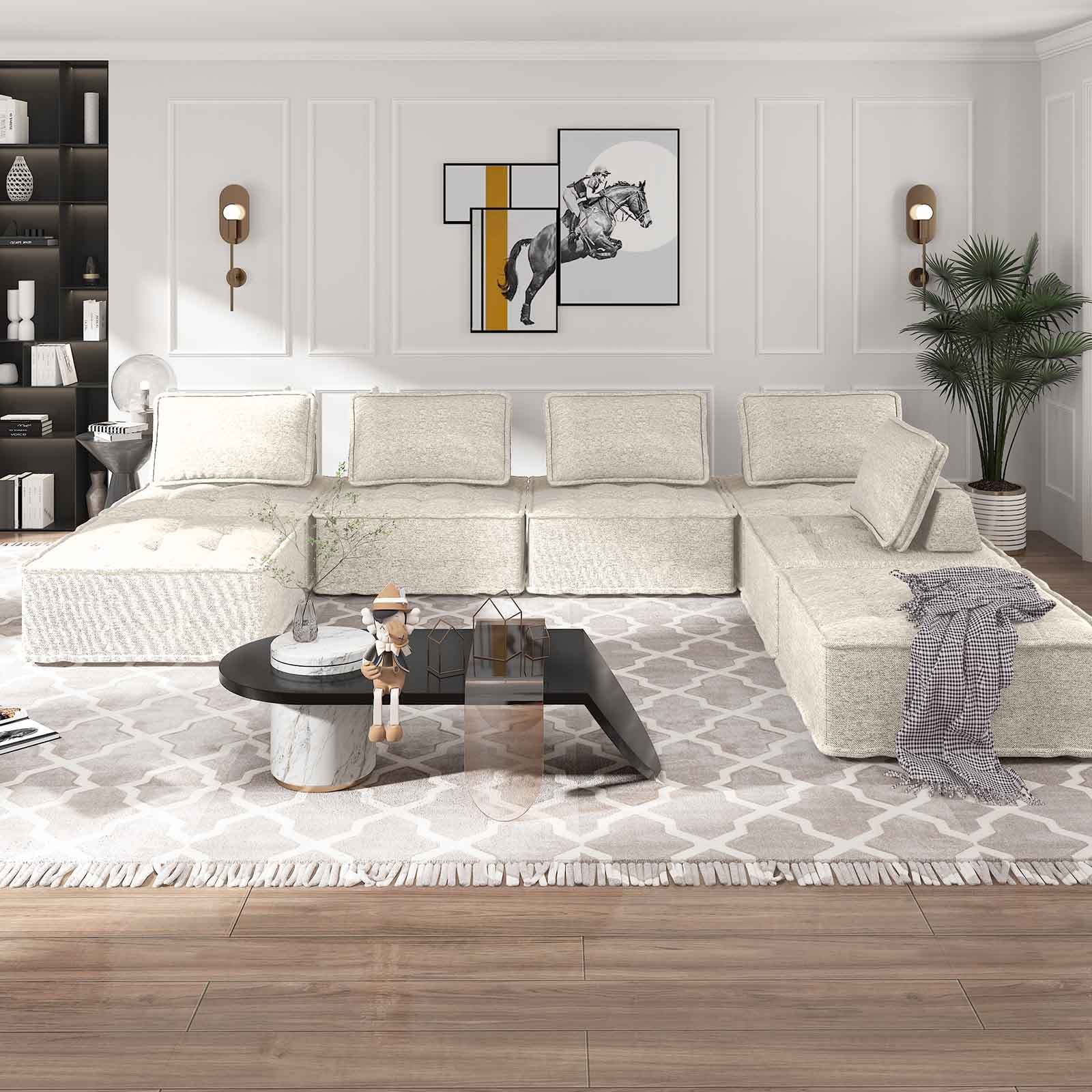 U shaped sectional the brick deals