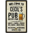 thumbnail image 1 of CECIL'S Pub Sign Vintage Man Cave Bar Wall Decor Gift 8x12 Metal 108120028217, 1 of 1