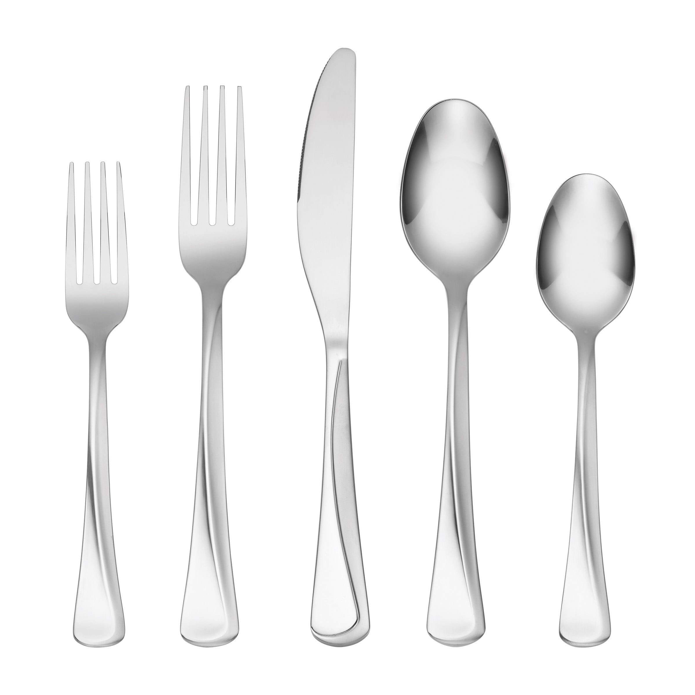 Cambridge Cecile 42-Piece Silver Frosted Stainless Steel Flatware Set (Service for 8)
