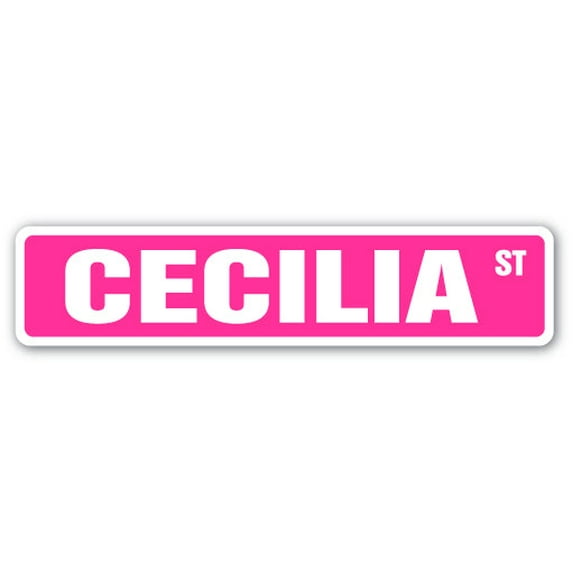 CECILIA Street Sign Childrens Name Room Sign | Indoor/Outdoor | 36" Wide