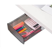 CECOLIC Under Desk Drawer Organizer, Table Hidden Slide Out Desk Drawer Plastic Desk Accessories & Workspace Organizers,Hidden Desktop Organizer Pen Holder for Desk Self-Adhesive
