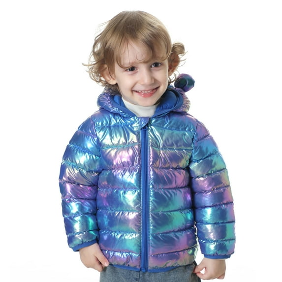 CECORC Baby/Toddler Winter Puffer Jacket Baby Winter Solid Hooded Coat Long Sleeve,12 Month,Bright Blue